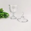 Ver imagem 3 de Pote Potiche Transparente Chevalier Cristal 24x11cm Com Pé