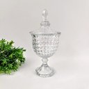 Ver imagem 2 de Pote Potiche Transparente Chevalier Cristal 24x11cm Com Pé