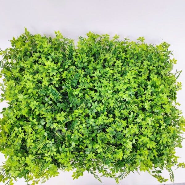Placa De Grama Verde Folhas 60x40cm Planta Artificial - 4