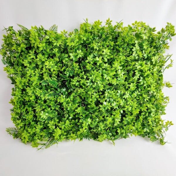 Placa De Grama Verde Folhas 60x40cm Planta Artificial - 2