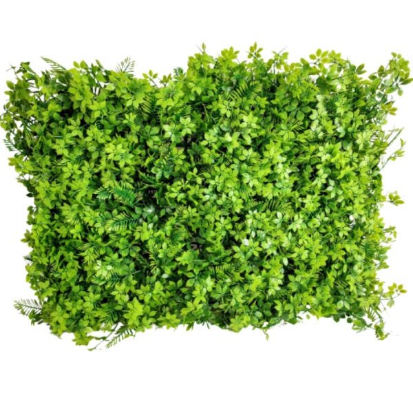Placa De Grama Verde Folhas 60x40cm Planta Artificial