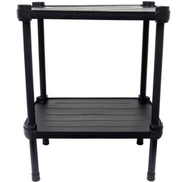 4 Estantes de Plástico Modular Multiuso 2 Prateleiras 1 Torre Preta Montável 26 Kg Qualyplas - 5