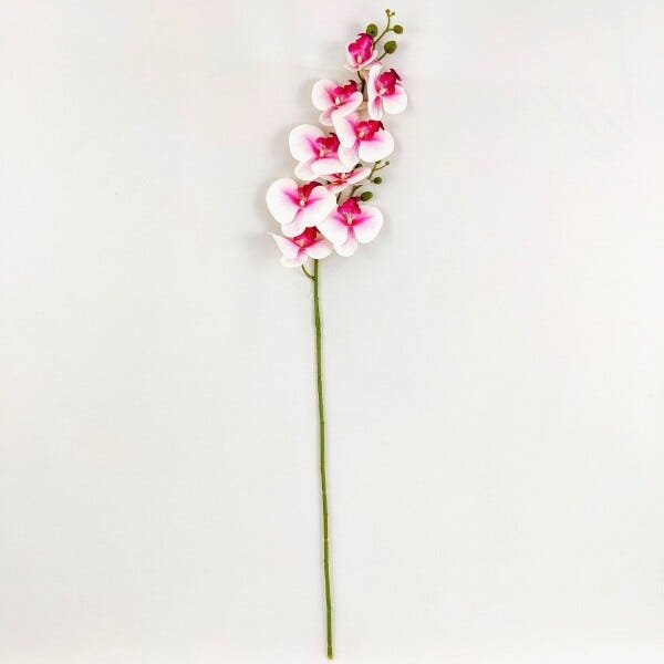 Orquídea Branca E Rosa 3D 103x16cm Planta Artificial T Real - 5