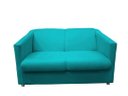 Ver imagem 2 de Kit Namoradeira + 1 Poltrona Decorativa Biane Suede Azul Tifany Pés Cromado Mz Decor