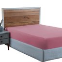 Ver imagem 1 de Lençol Queen Size 100% Algodão Percal 300 Fios com Elástico Forro de Cama:rose