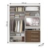 Guarda-Roupa 4 Portas Brilliance Espaço Tv de 32 Polegadas Marrom - 3
