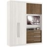 Guarda-Roupa 4 Portas Brilliance Espaço Tv de 32 Polegadas Marrom - 1