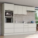 Ver imagem 1 de Cozinha Completa Fineze 6 Portas 8 Gavetas com Tampo 100% MDF Areia Hp - Henn