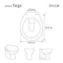 Ver imagem 3 de Assento Sanitário Polipropileno Targa Branco para Vaso Deca