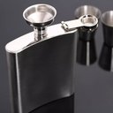 Ver imagem 3 de Cantil Porta Bebida Inox Whisky Uisque Vodka 2 Copos 200ml Western Whisky Whiskey Uisque Usqui Porta