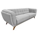 Ver imagem 1 de Sofá 3 Lugares Coin Living 240cm Linho Cinza Claro - Sallar Home