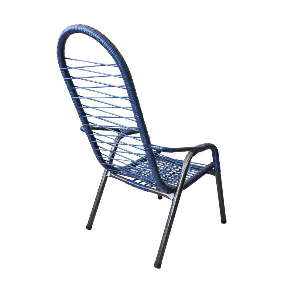 Cadeira de Fio para Varanda Area Externa Luxo Adulto Azul - 3