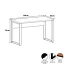 Ver imagem 3 de Mesa Escritório Escrivaninha 120cm x 60cm Pés em Metal Tampo 100% MDF Industrial Executive