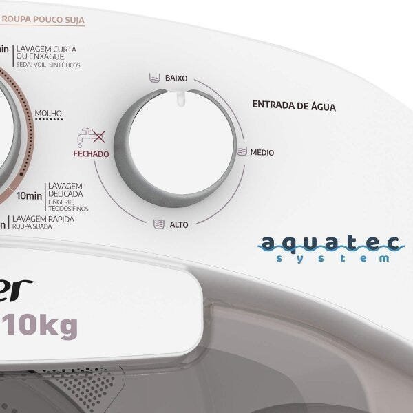 Lavadora Semiautomática 10kg Family com Aquatec Mueller 220V - 8