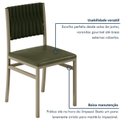 Ver mais imagens de Kit 2 Cadeiras de Jantar Estofadas com Encosto em Malha Náutica Veneza Verde