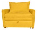 Ver imagem 3 de Poltrona-Cama Monica Retratil Macia Quarto Visita Sala Suede:Amarelo/Suede