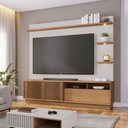 Ver imagem 2 de Estante de Tv 70 Polegadas 200cm com Led Lidia Freijó/off White Matte C04 - D’Rossi