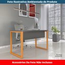 Ver imagem 2 de Mesa Escritório P25 Tub Pandin 150 Cm (larg) X 70 Cm (prof) Tampo Mdp Grafito Pé Aço Tubular