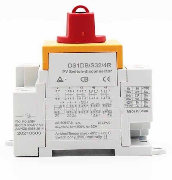 Chave Seccionadora Rotativa Solar 32A 1000VDC MadeiraMadeira