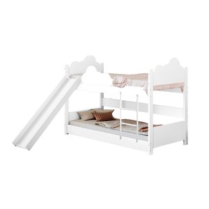 Beliche Solteiro Erika Nuvem Escorregador Branco Incluso Lousa Mágica