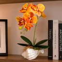 Ver imagem 4 de Arranjo Orquídea Artificial Vaso Decoração Enfeite Casa 40cm