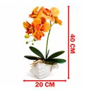 Ver imagem 5 de Arranjo Orquídea Artificial Vaso Decoração Enfeite Casa 40cm