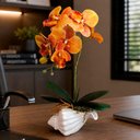 Ver imagem 3 de Arranjo Orquídea Artificial Vaso Decoração Enfeite Casa 40cm