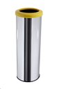 Ver imagem 1 de Lixeira Inox Aro Esmaltado 30 Litros Área Gourmet Cozinha Banheiro - Amarelo
