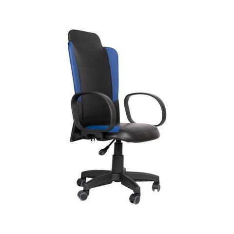 Cadeira Gamer Thunder Black And Blue com Estofado do Couro Sintético