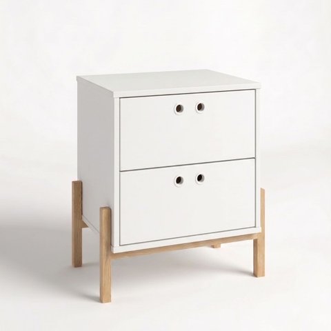 Mesa Lateral 2 Gavetas 50cm Brv Móveis