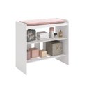 Ver imagem 4 de Mini Berço Moisés Zain Branco Brilho 3 em 1 com Colchão Vira Trocador e Escrivaninha Quarto de Bebê