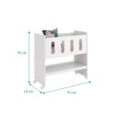 Ver imagem 6 de Mini Berço Moisés Zain Branco Brilho 3 em 1 com Colchão Vira Trocador e Escrivaninha Quarto de Bebê