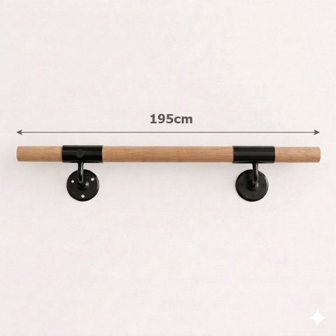 Corrimão de Madeira Modular Tubular 1,95x3,8cm