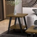 Ver imagem 2 de Mesa Lateral Davi Freijo com Pés em Madeira Preto