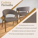 Ver imagem 4 de Cadeira Parnaíba Madeira Maciça Estofado em Linho Cinza