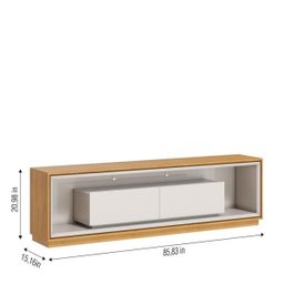 Rack Ópera Imcal 180cm 12833 Off White Nature Sala Tv - 8