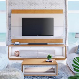 Rack Ópera Imcal 180cm 12833 Off White Nature Sala Tv - 2