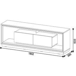 Rack Ópera Imcal 180cm 12833 Off White Nature Sala Tv - 9