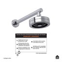 Ver imagem 2 de Ducha Chuveiro Autolimpante Redondo de Parede Longo Mauá Pingoo.casa Cor:prata