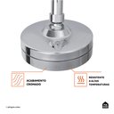 Ver imagem 4 de Ducha Chuveiro Autolimpante Redondo de Parede Longo Mauá Pingoo.casa Cor:prata