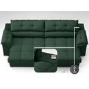 Ver imagem 6 de Sofá com Carregador Usb e Molas no Assento Retrátil Reclinável Mimo 2,00m Velosuede Verde - Netsofas