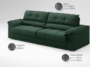 Ver imagem 2 de Sofá com Carregador Usb e Molas no Assento Retrátil Reclinável Mimo 2,00m Velosuede Verde - Netsofas