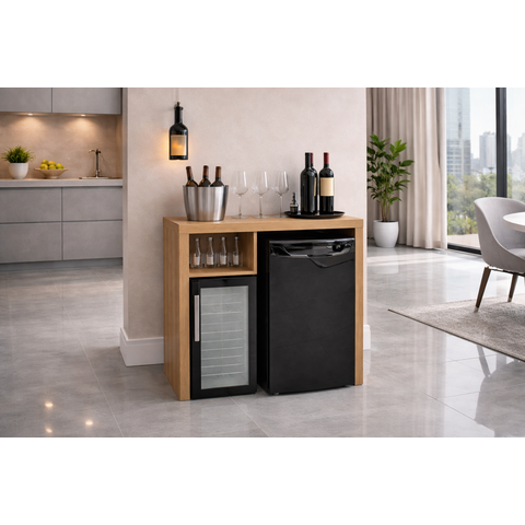 Bar Bancada para Embutir Cervejeira e Adega Vinho