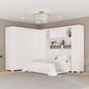 Ver imagem 1 de Guarda-Roupa Casal Modulado Positano 9 Portas 2 Gavetas com Pés Branco - Pnr Móveis