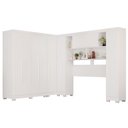 Ver imagem 3 de Guarda-Roupa Casal Modulado Positano 9 Portas 2 Gavetas com Pés Branco - Pnr Móveis