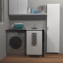 Ver imagem 2 de Tanque Embutir Armário Lavanderia Nicho Gabinete Multiuso Puxador Alça