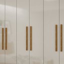Ver imagem 5 de Guarda-roupa Casal 6 Portas 2 Gavetas Morella Imbuia e Off-white