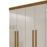 Guarda-roupa Casal 6 Portas 2 Gavetas Morella Imbuia e Off-white - 4