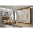 Ver imagem 2 de Guarda-roupa Casal 6 Portas 2 Gavetas Morella Imbuia e Off-white