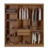 Guarda-roupa Casal 6 Portas 2 Gavetas Morella Imbuia e Off-white - 3